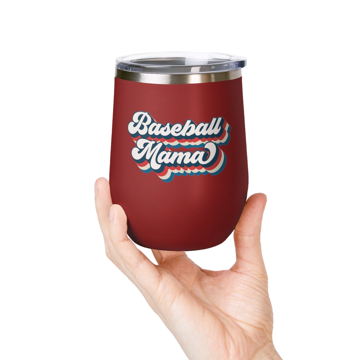 Baseball Mama Wine Tumbler - Stylish 12oz Insulated Cup for Moms