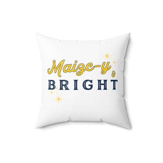 Maize-y & Bright Throw Pillow – Festive Maize & Blue Home Décor