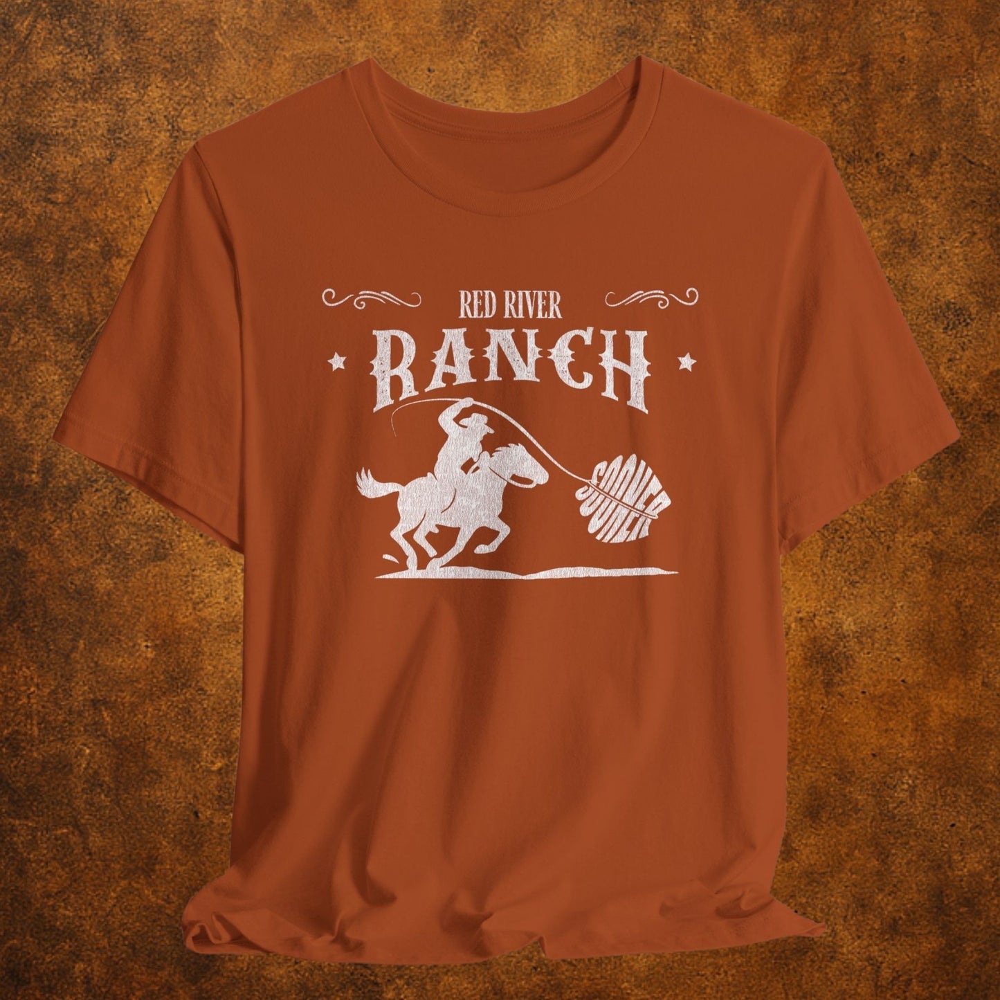 Vintage Inspired Texas Red River Ranch Tee – Burnt Orange Rivalry Gear