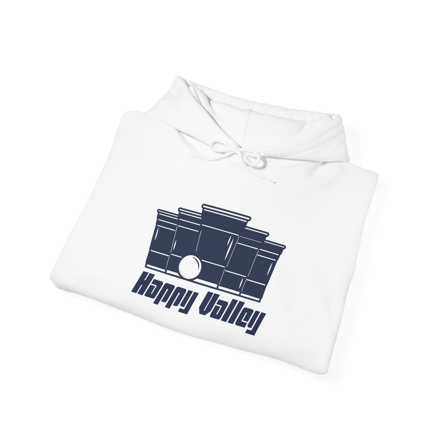 Beer Pong Whiteout Heavyweight Hoodie – Happy Valley Edition
