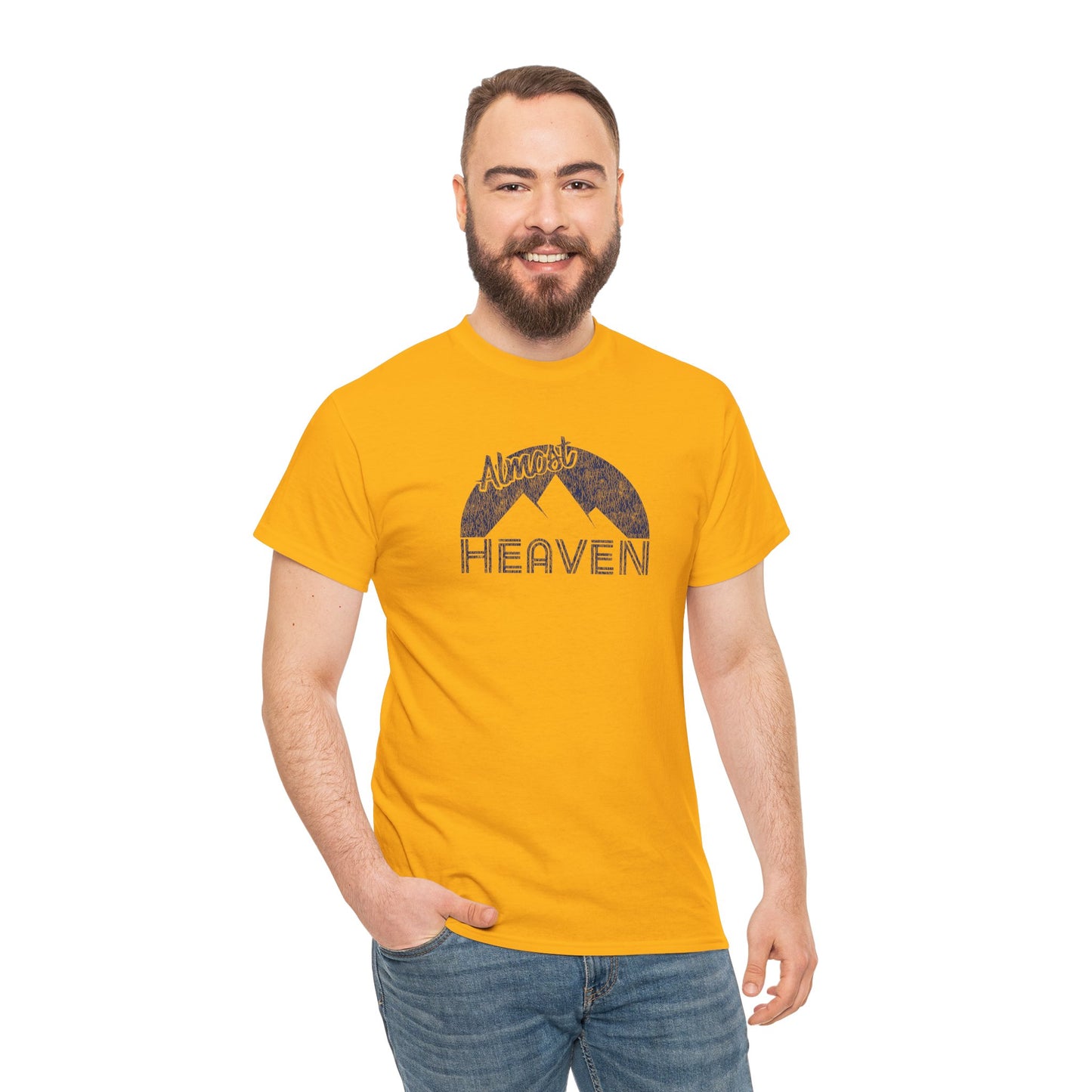Almost Heaven Vintage-Inspired WVU Tee