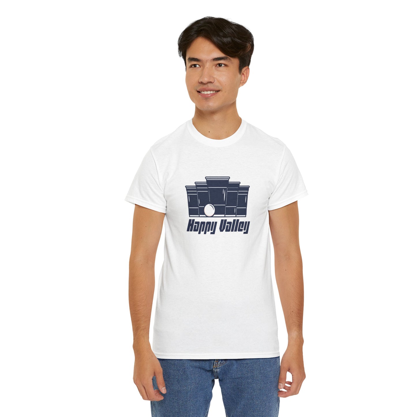 Beer Pong Whiteout Tee – Happy Valley Edition