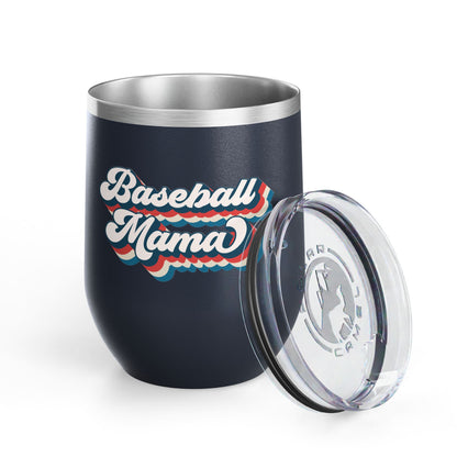 Baseball Mama Wine Tumbler - Stylish 12oz Insulated Cup for Moms