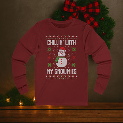 Chillin' with my Snowmies -  Ugly Christmas Sweater Tee