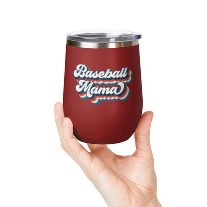 Baseball Mama Wine Tumbler - Stylish 12oz Insulated Cup for Moms