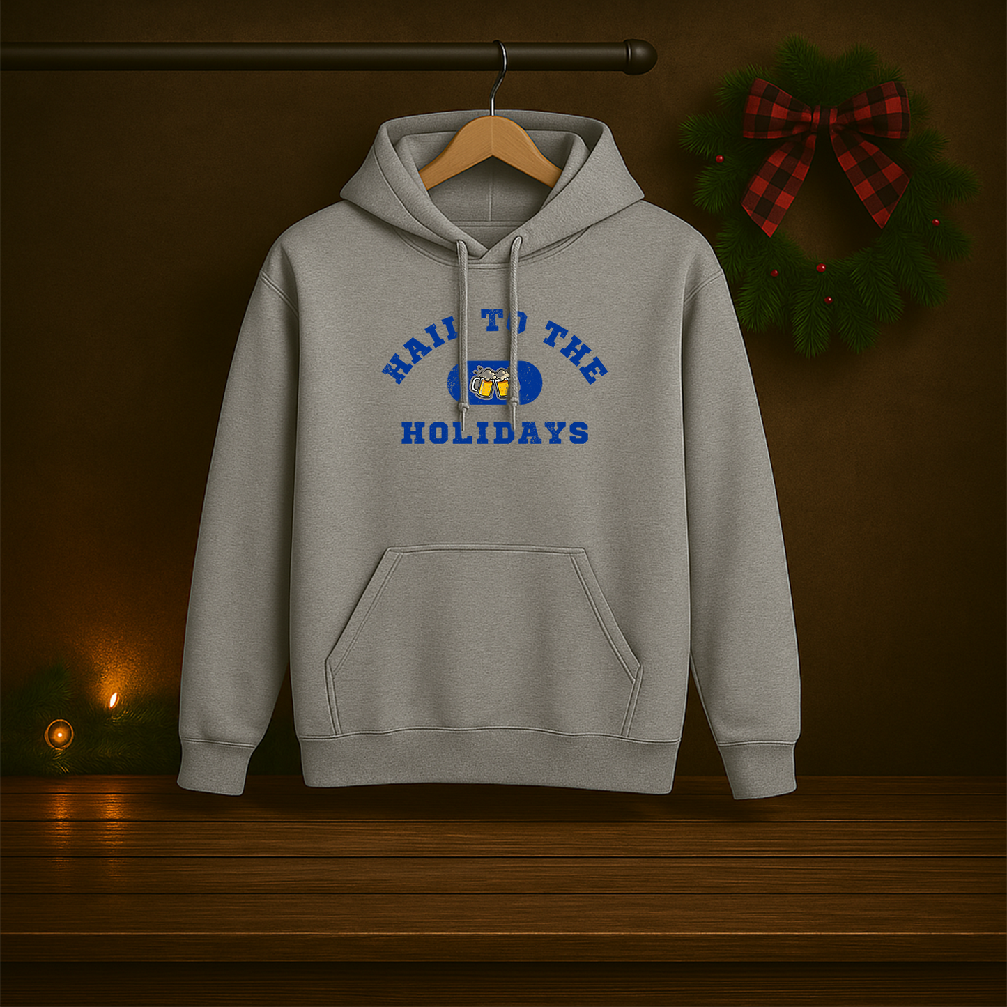 Hail to the Holidays Hoodie – H2H - Pitt Themed Blue & Gold Beer Mugs