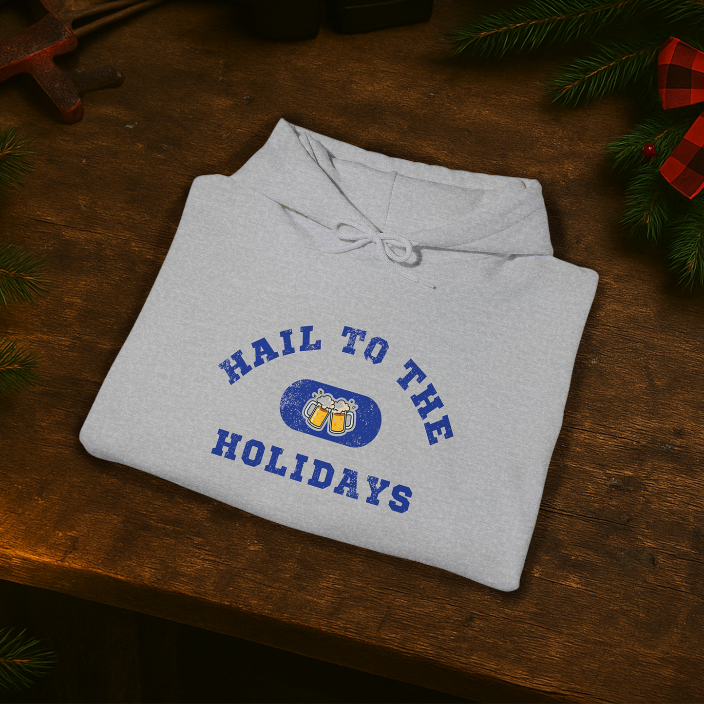 Hail to the Holidays Hoodie – H2H - Pitt Themed Blue & Gold Beer Mugs