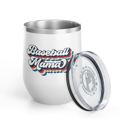 Baseball Mama Wine Tumbler - Stylish 12oz Insulated Cup for Moms