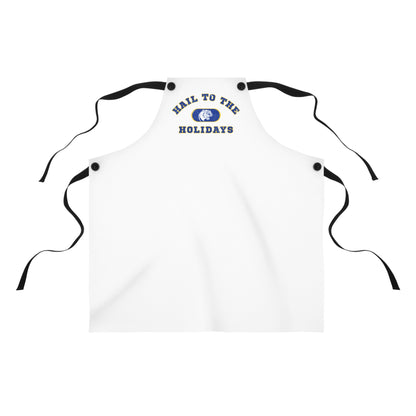 Hail to the Holidays Pitt Fan Apron – Festive Blue & Gold Holiday Cooking Gear