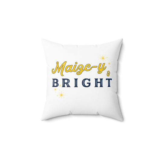 Maize-y & Bright Throw Pillow – Festive Maize & Blue Home Décor
