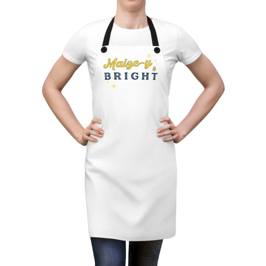 Maize-y & Bright Holiday Apron – Maize & Blue Baking Apron