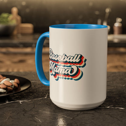 Baseball Mama Colorful Mug - Perfect Gift for Sports Moms - 11 oz and 15 oz