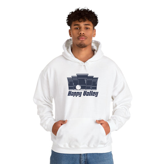 Beer Pong Whiteout Heavyweight Hoodie – Happy Valley Edition