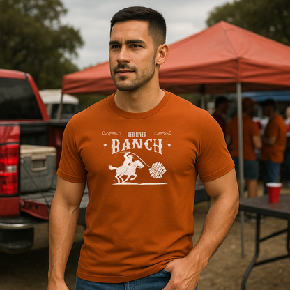 Vintage Inspired Texas Red River Ranch Tee – Burnt Orange Rivalry Gear